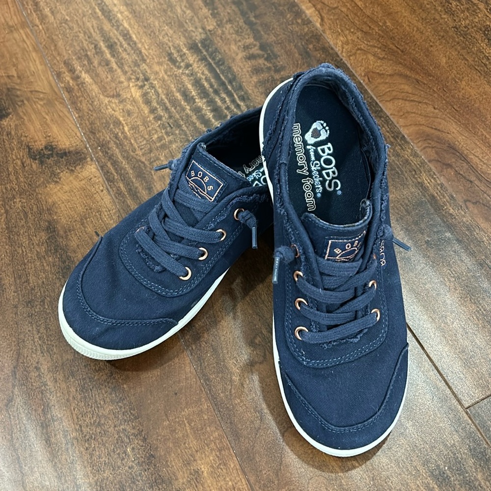 Bobs Navy Lace Up Shoes Women’s Size 6